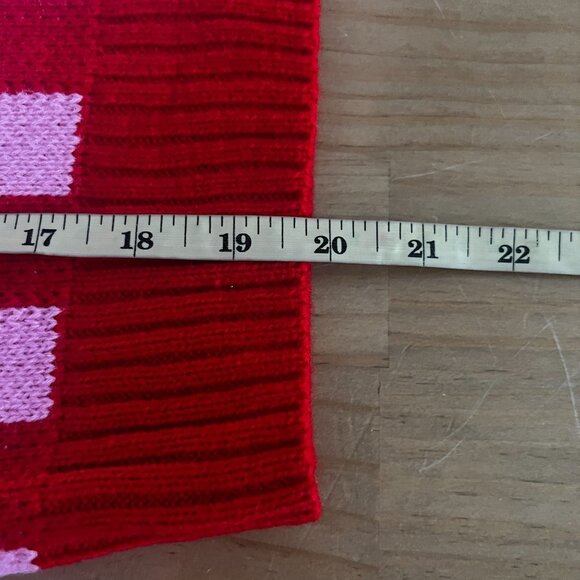 Peanuts Snoopy Valentine's Day Cardigan Sweater V-Neck XTRA-LARGE Red Checker - Picture 10 of 10